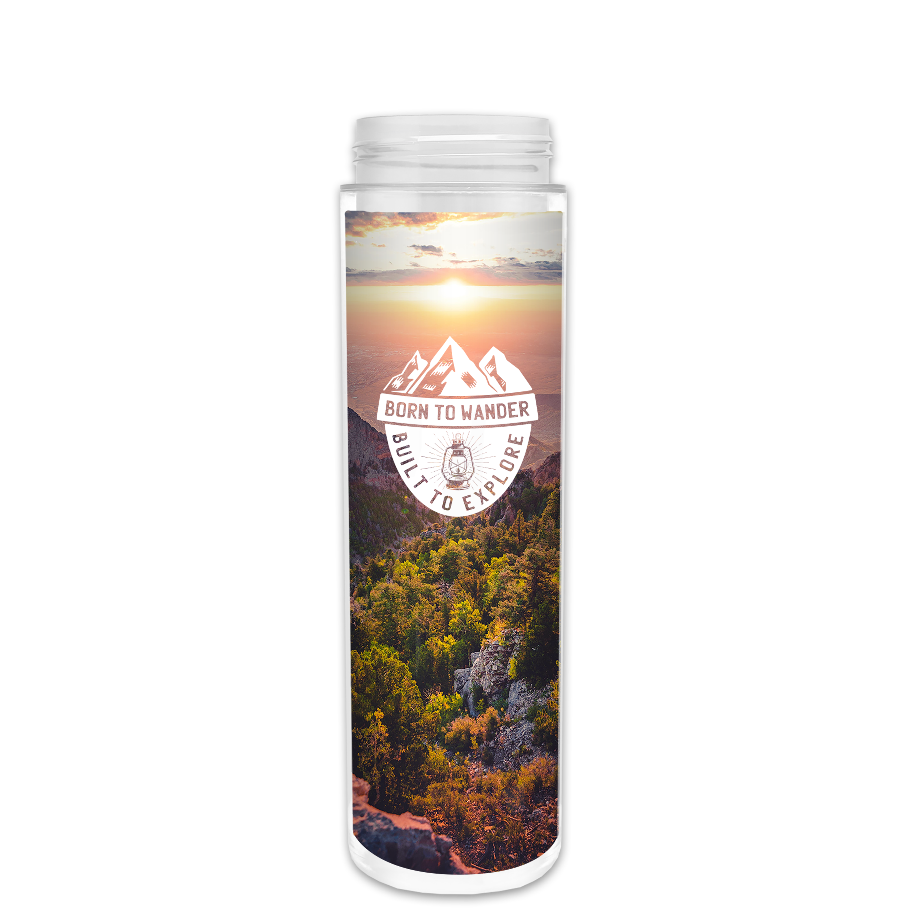 Garyline® Chiller Insulated Bottle with Drink-Thru Lid and Full-Color Paper Insert - 16 oz.